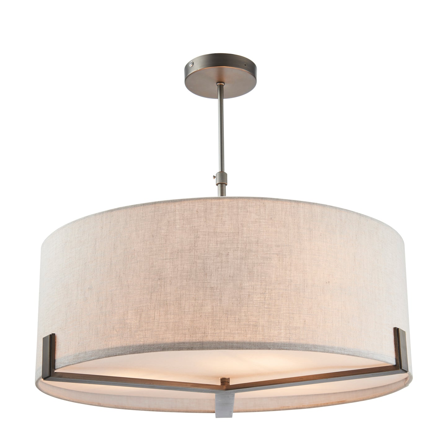A Hayfield Pendant Light in Bronze/Natural, a stylish addition to your home's interior decor.