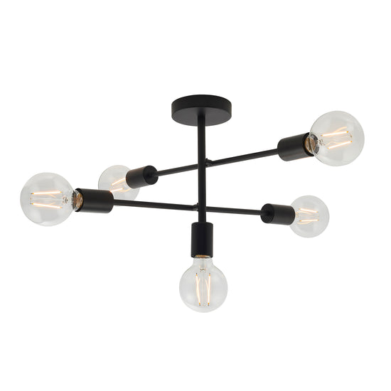 Interior decor, home furniture: A Studio 5 Ceiling Lamp Black by Kikiathome.co.uk for stylish home lighting.