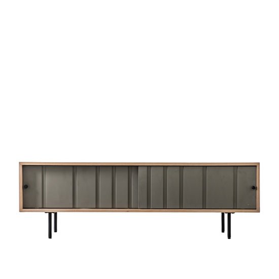 A Sparkwell Media Unit with black legs for interior decor from Kikiathome.co.uk.
