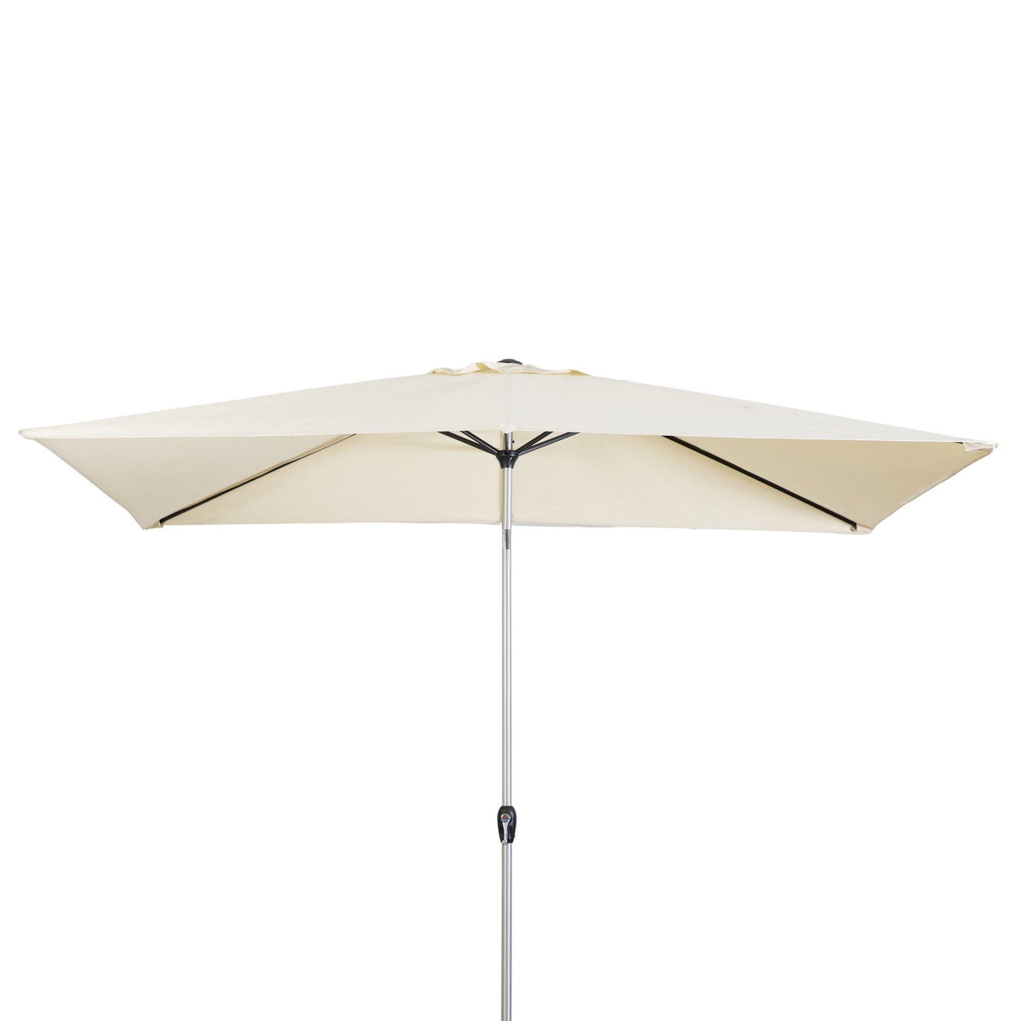 A cream Alwington parasol showcased against a white background, adding elegance to home furniture.