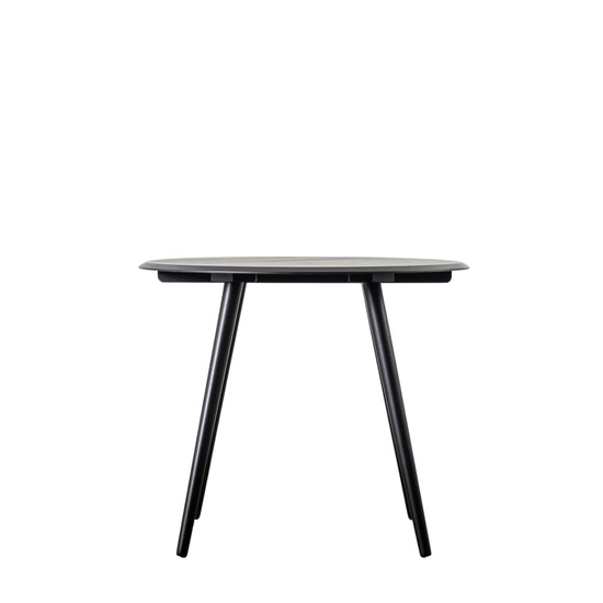A Maddox Round Dining Table 900x900x750mm from Kikiathome.co.uk, a home furniture piece with a black top.