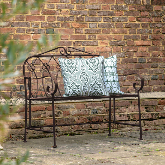 Farringdon Outdoor Bench Noir for interior decor by Kikiathome.co.uk.