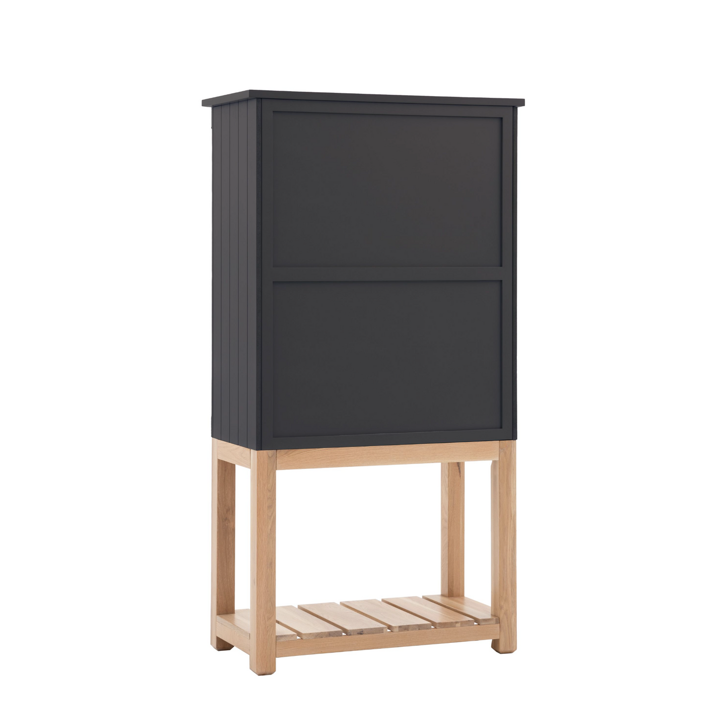 A Buckland 2 Door Storage Cupboard with wooden shelf for interior decor and home furniture.