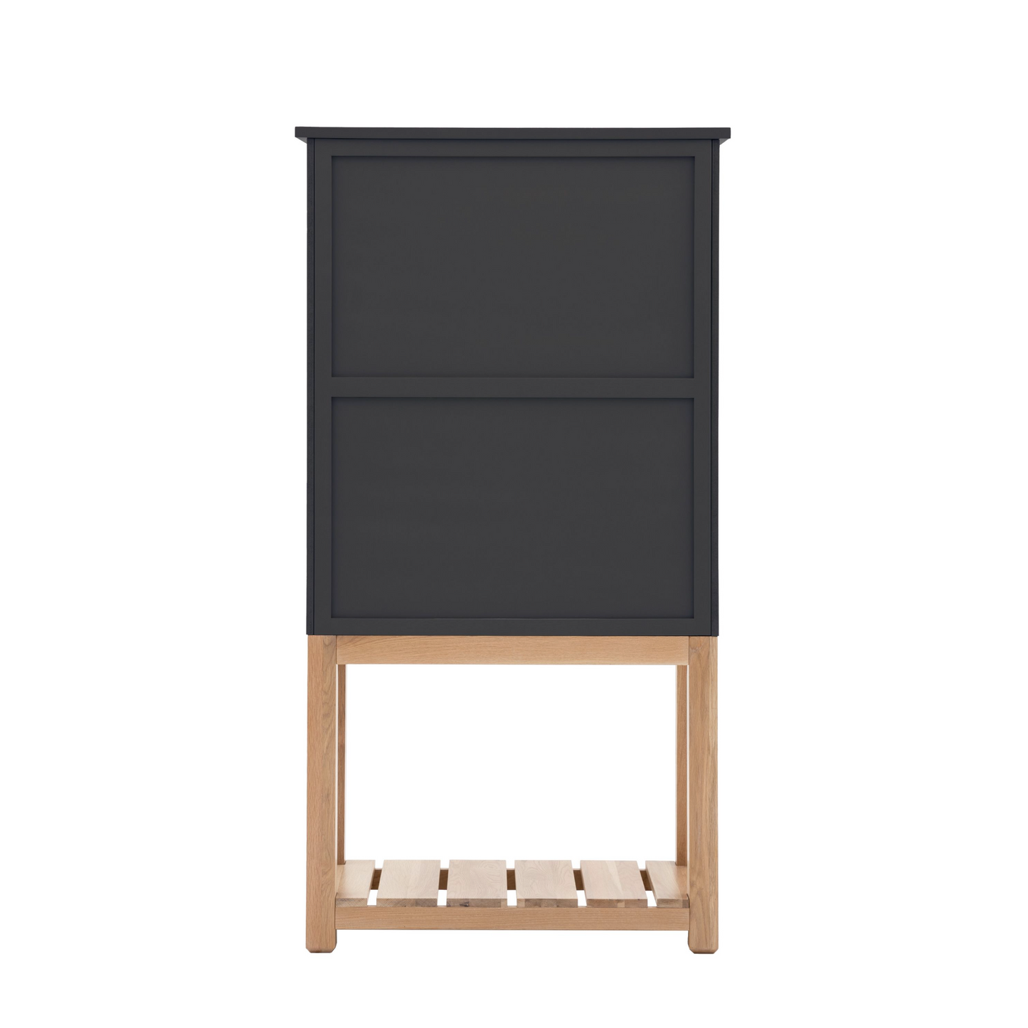 Load image into Gallery viewer, A Buckland 2 Door Storage Cupboard with a wooden shelf on top, perfect for home furniture and interior decor, from Kikiathome.co.uk.
