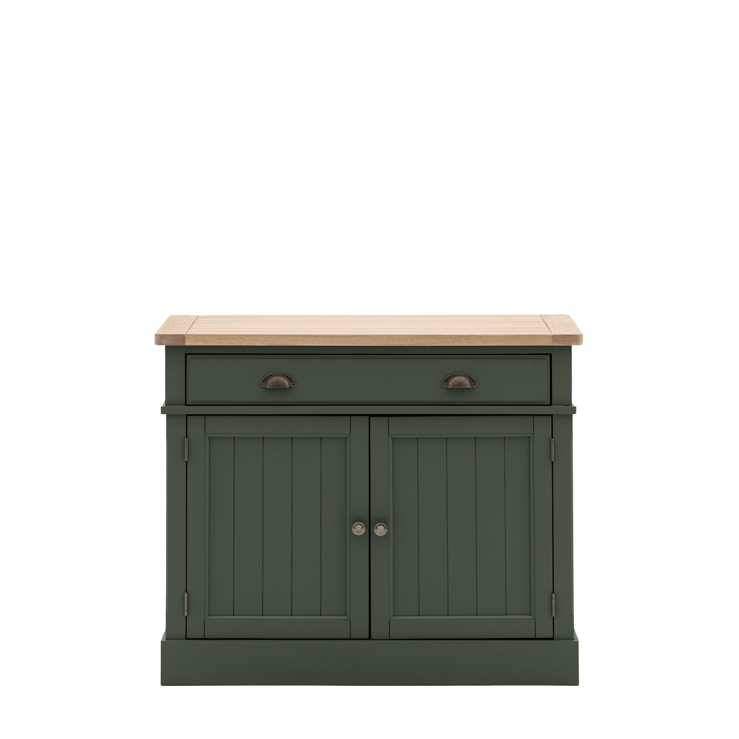 A Buckland 2 Door 1 Drawer Sideboard in Moss for interior decor.