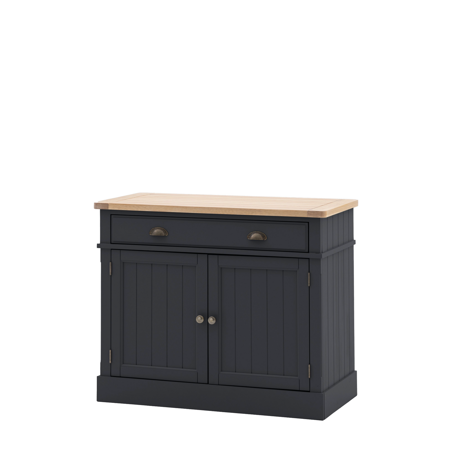 A Buckland 2 Door 1 Drawer Sideboard with a wooden top, perfect for interior decor and home furniture.
