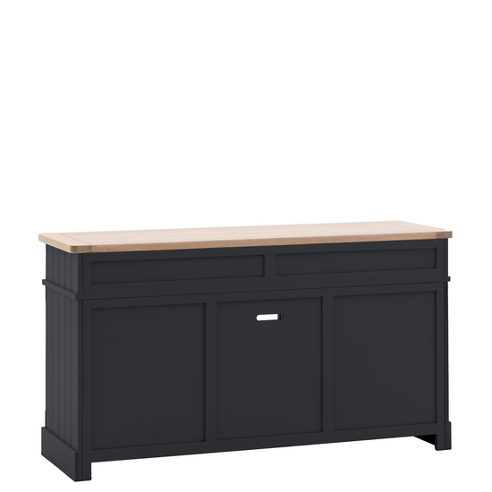 A Buckland sideboard with drawers and a wooden top, perfect for home furniture and interior decor.