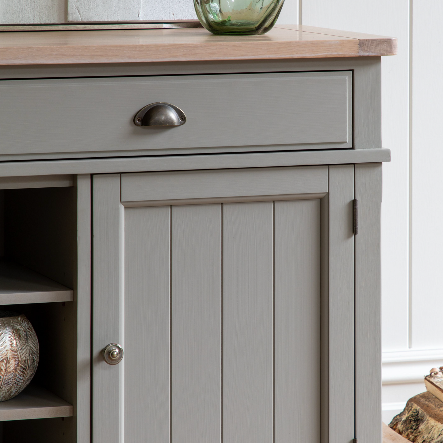 A Prairie sideboard from Kikiathome.co.uk with a vase on top, perfect for home furniture and interior decor.