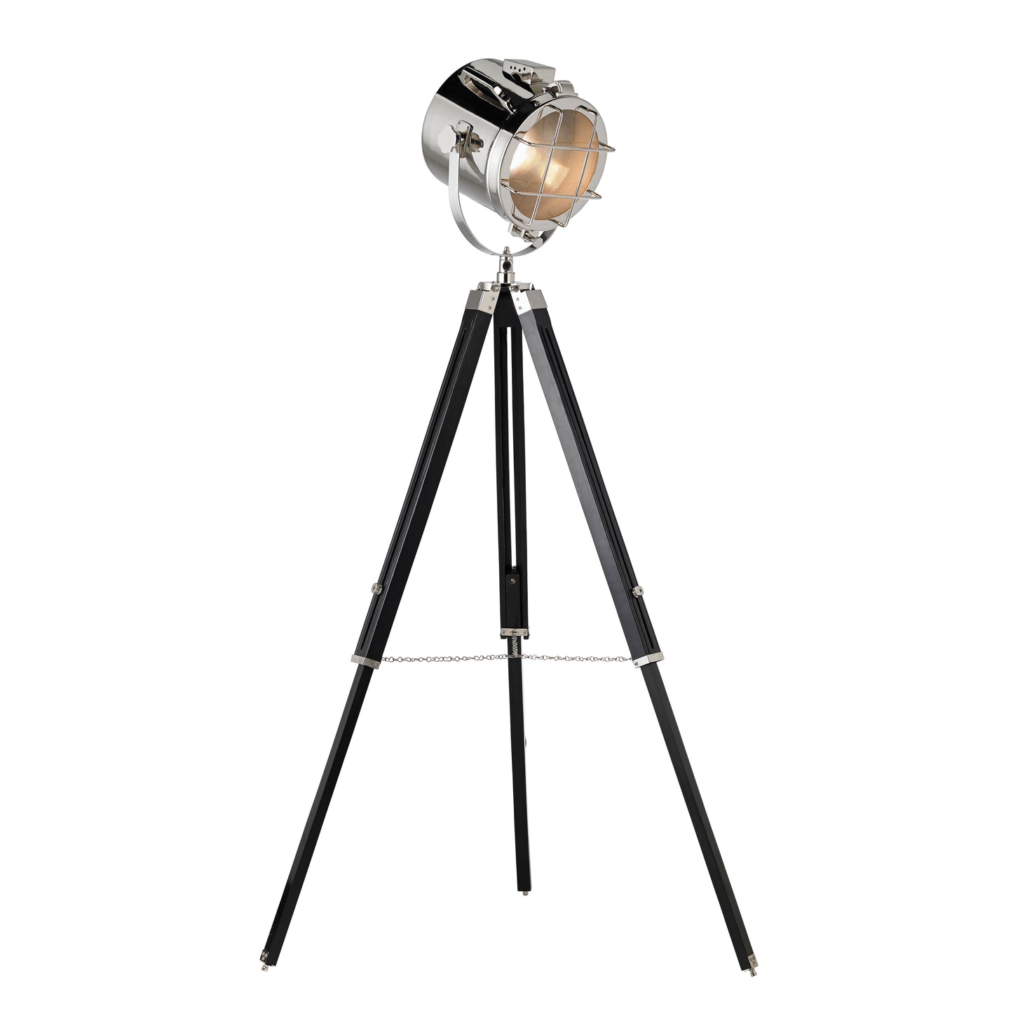 A Nautical Floor Lamp from Kikiathome.co.uk, perfect for interior decor and home furniture, adorned with a black shade.