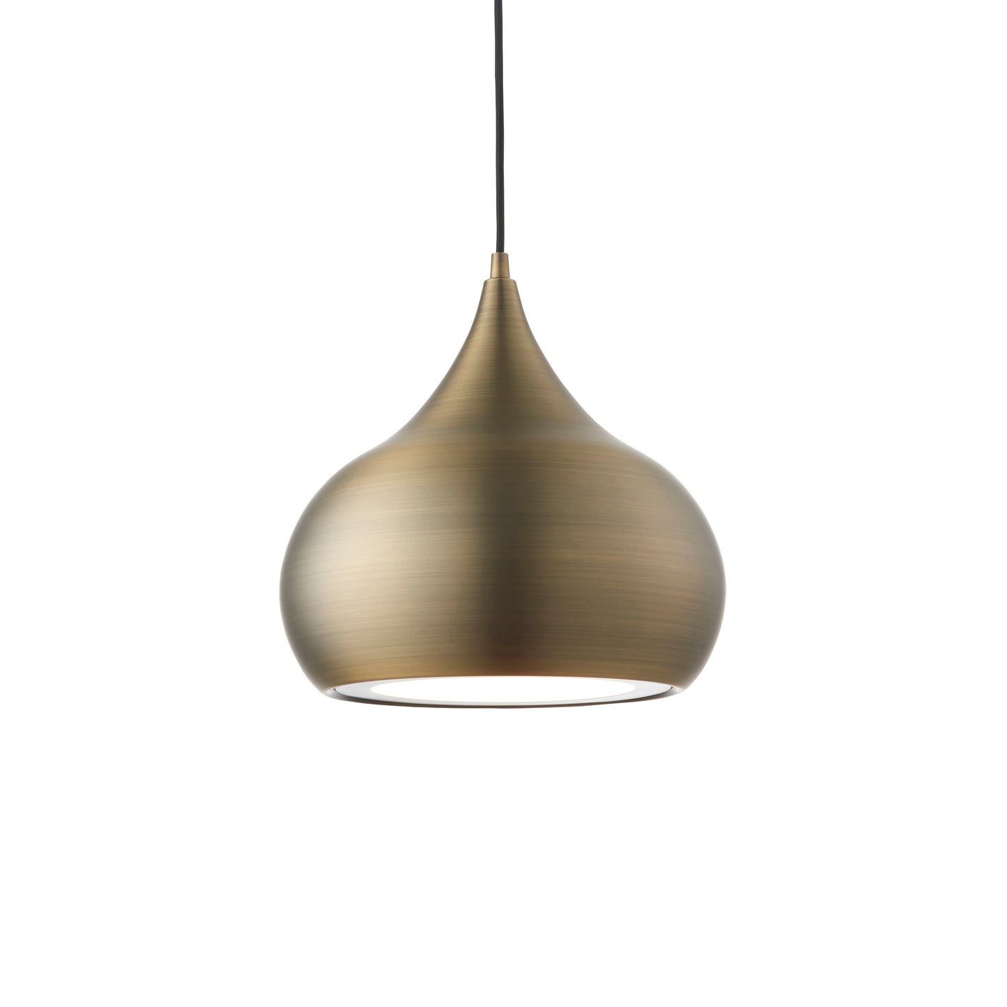 A Brosser Pendant Light Antique Brass, from Kikiathome.co.uk, hanging as interior decor.
