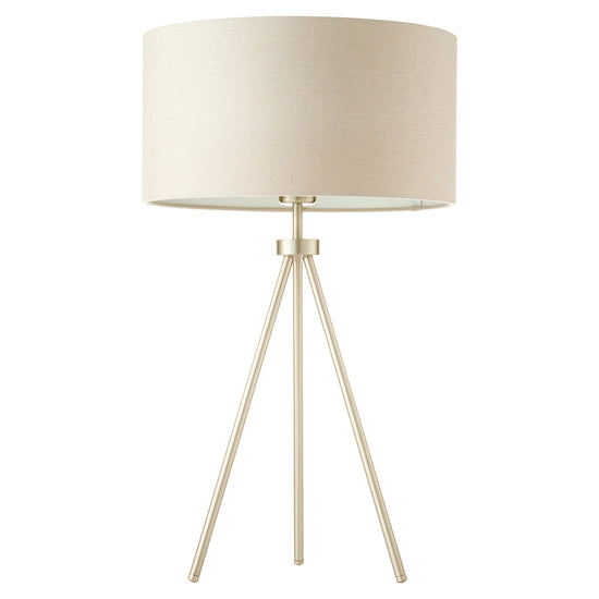 A Tri Table Lamp from Kikiathome.co.uk with a beige shade perfect for home furniture and interior decor.