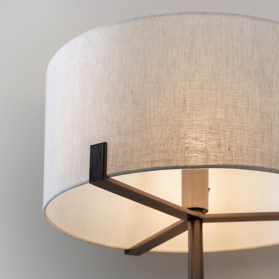 A close up of the Home furniture table lamp with a white shade by Kikiathome.co.uk.