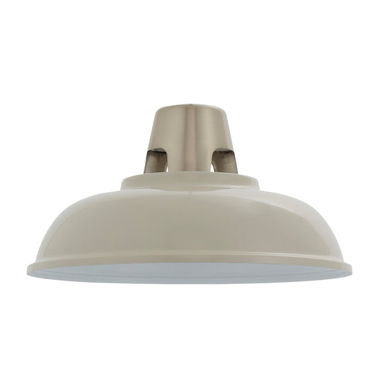 A Staverton Shade Taupe pendant light, perfect for interior decor, on a white background from Kikiathome.co.uk.