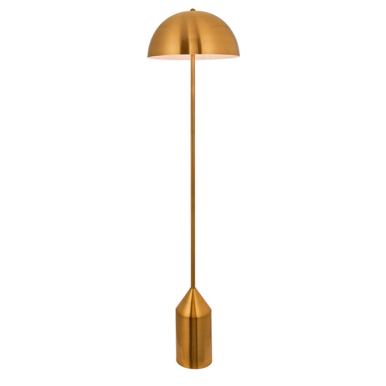 A Nova 1 Floor Light Antique Brass with a metal base, perfect for interior decor and home furniture.