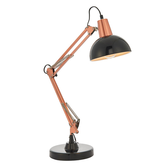 A Marshall 1 Table Light Bronze & Black desk lamp with a black shade and a copper base, perfect for interior decor and home furniture.