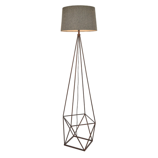 A Bow 1 Floor Light with a grey shade for home furniture.