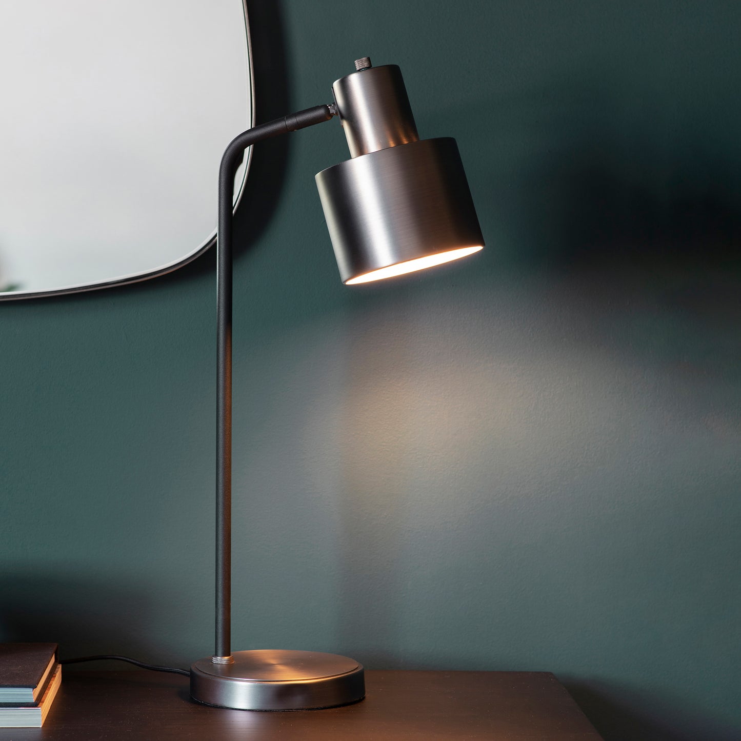A Mayfield Table Lamp featuring a mirror, perfect for enhancing interior decor.