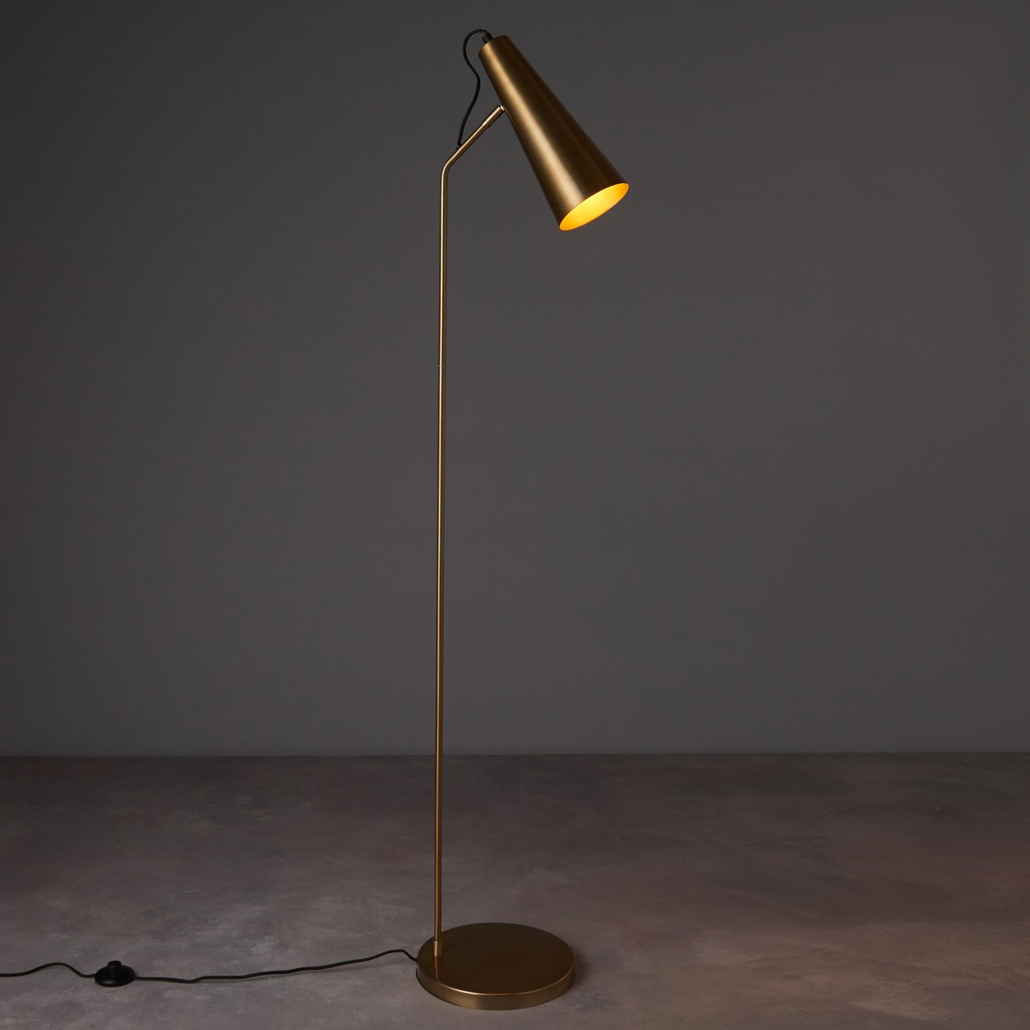 A Cross Floor Lamp by Kikiathome.co.uk enhances interior decor with its sleek design, displayed against a grey background.