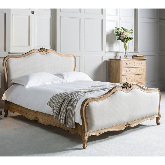 A Holne 6' Linen Upholstered Bed Weathered from Kikiathome.co.uk, perfect for interior decor.
