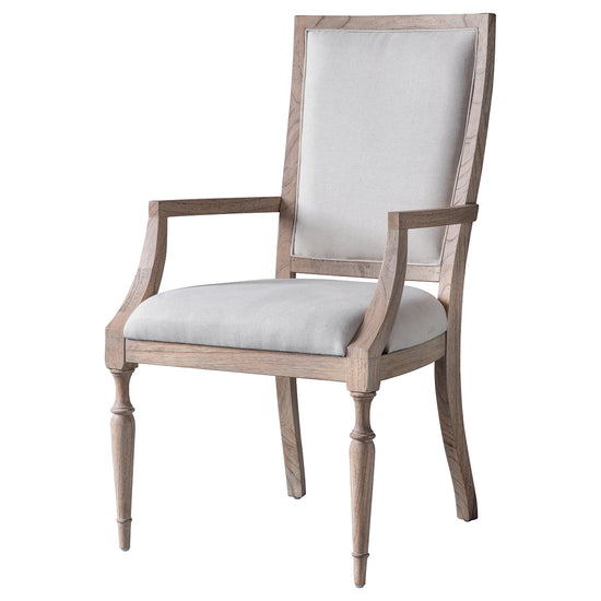 A Belsford Arm Chair from Kikiathome.co.uk with a beige upholstered seat for home interior decor.
