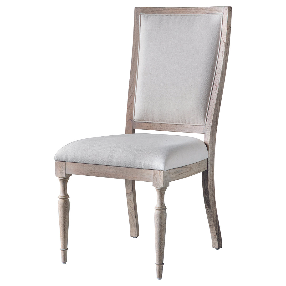A Kikiathome.co.uk Belsford Side Chair 500x610x1010mm, perfect for interior decor or home furniture, featuring a beige upholstered seat.