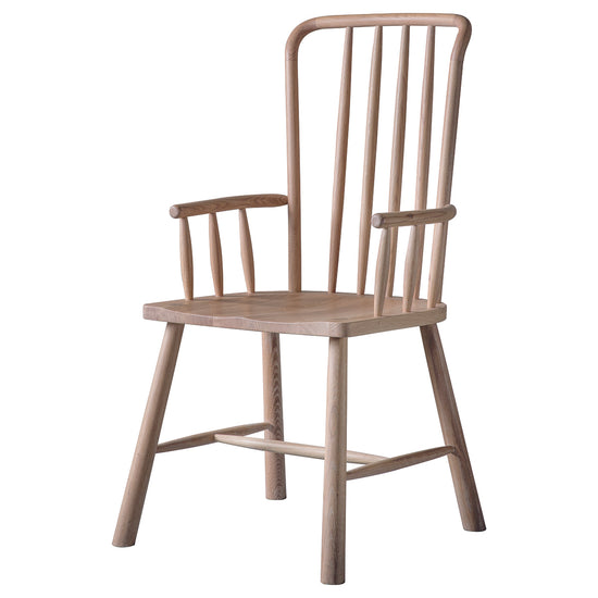 A Tigley Carver Dining Chair 535x555x1045mm (2pk) with arms, perfect for interior decor or home furniture, showcased against a white background.