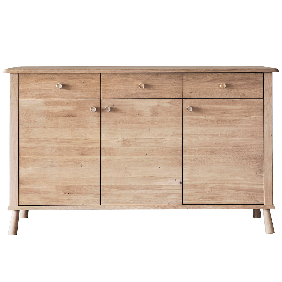 A Tigley 3 Door 3 Drawer Sideboard from Kikiathome.co.uk for home interior decor.