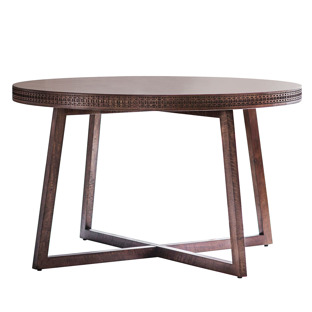 A home furniture Dartington Retreat Round Dining Table 1200x1200x750mm with a wooden base for interior decor from Kikiathome.co.uk.