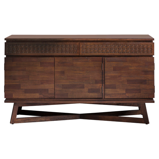 A stylish Dartington Retreat sideboard with drawers and a wooden top perfect for interior decor and home furniture.