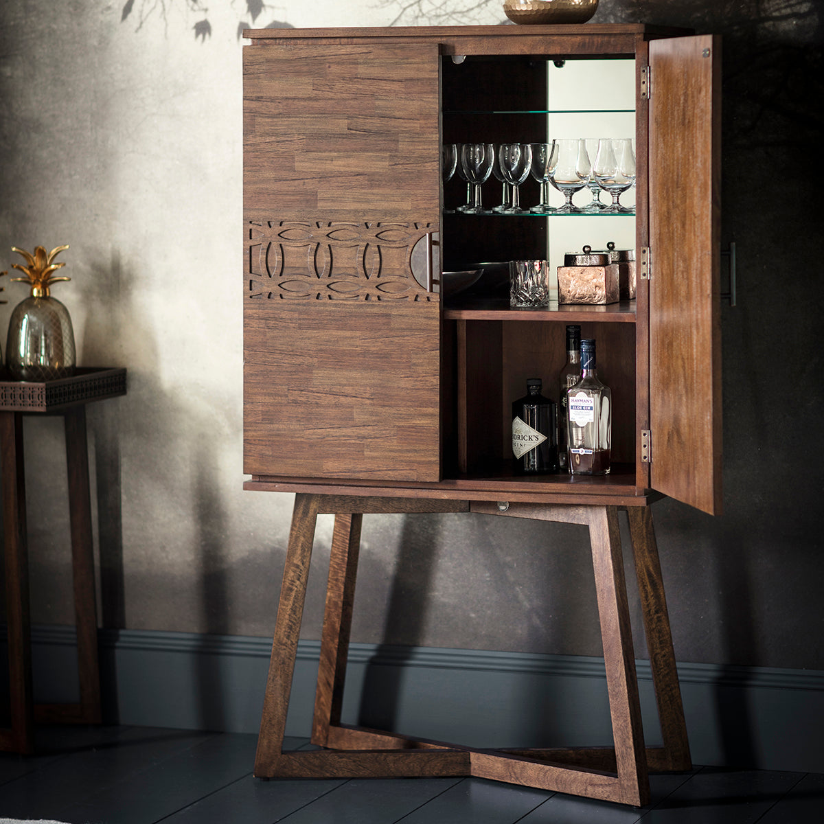 A Dartington Retreat Cocktail Cabinet 850x400x1570mm by Kikiathome.co.uk serving as interior decor in a room.