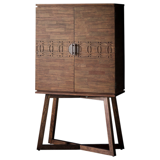 A Dartington Retreat Cocktail Cabinet 850x400x1570mm with an ornate design on it, perfect for interior decor and home furniture.