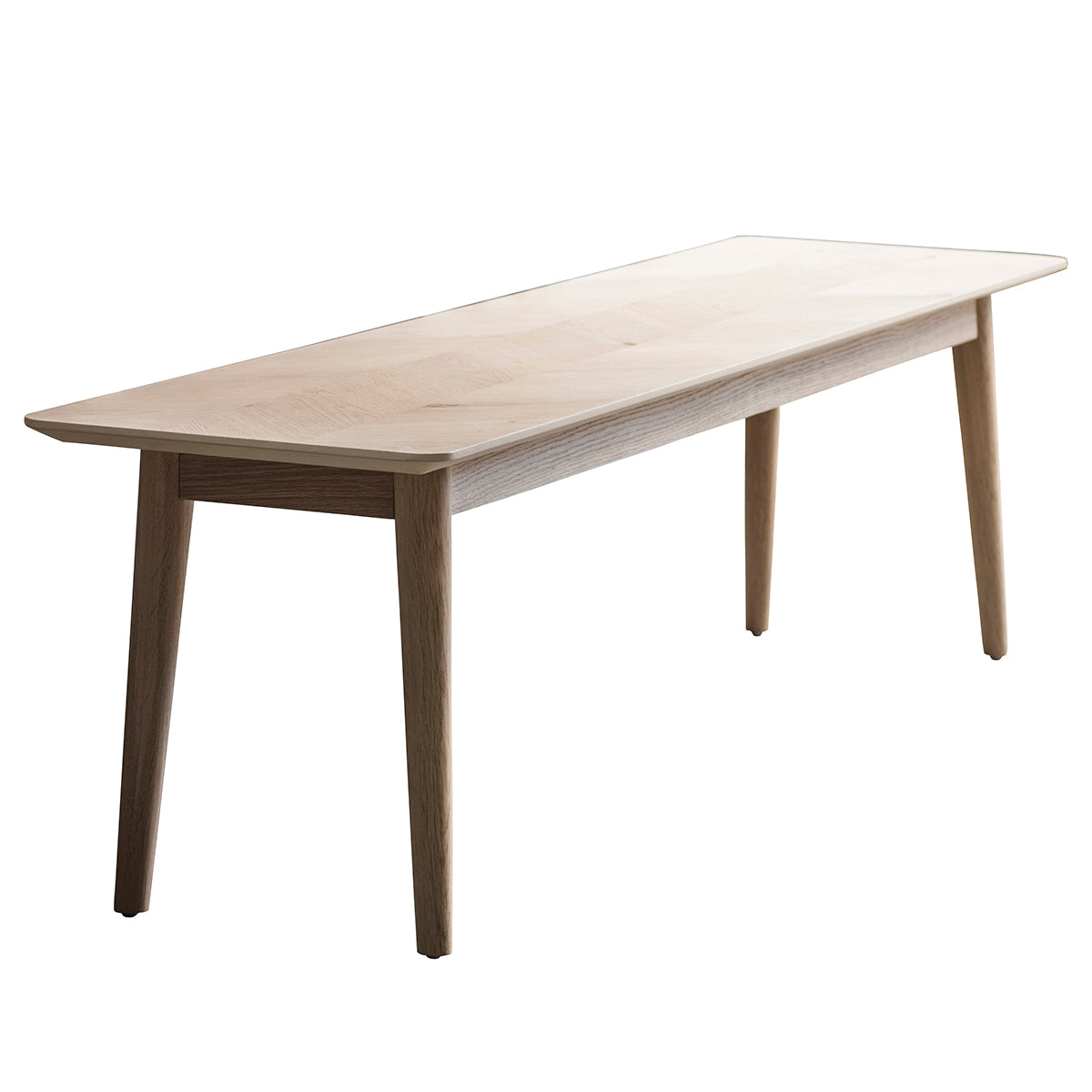 A Tristford Dining Bench 1650x400x450mm with a wooden top and legs perfect for interior decor or home furniture.