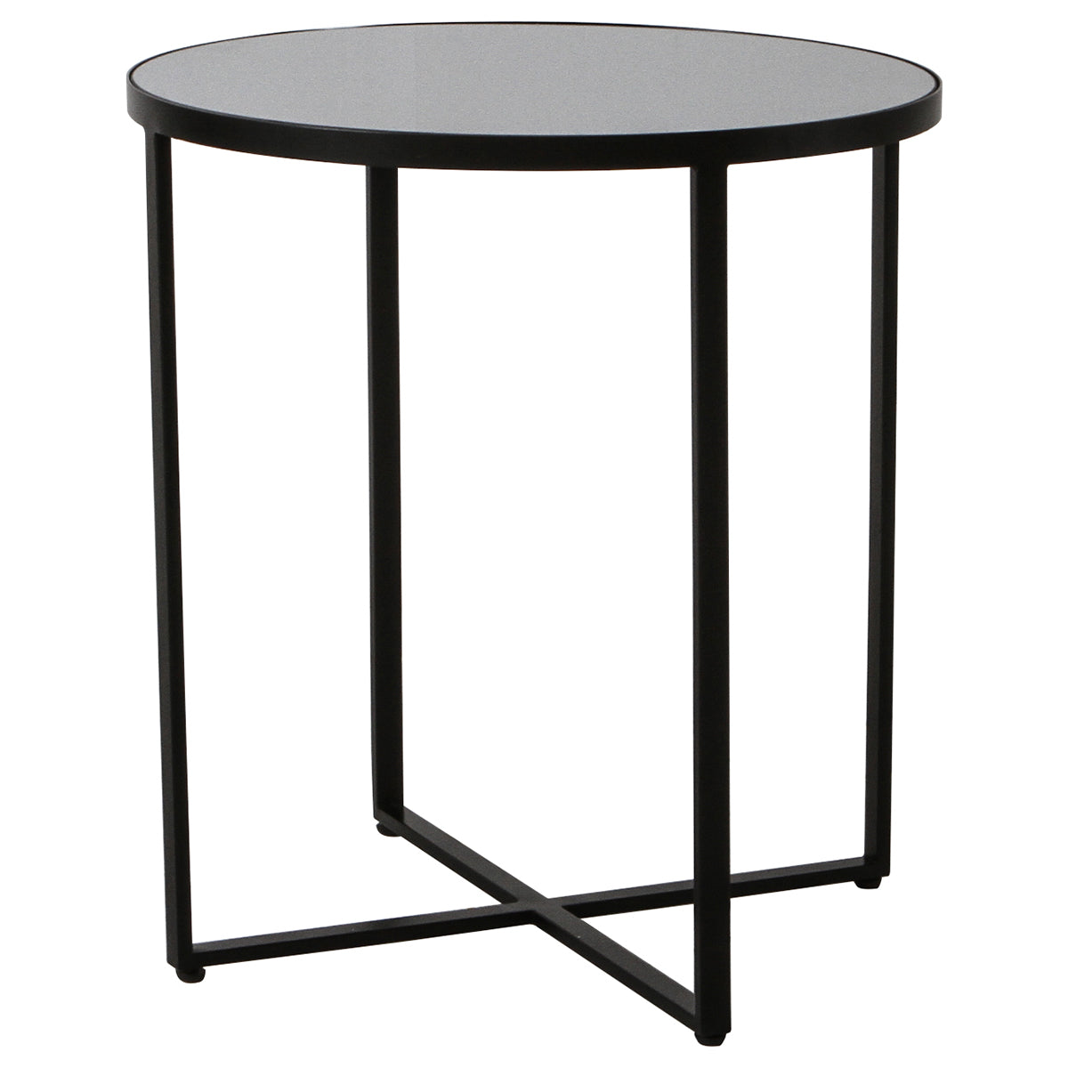 A Torrance Side Table with a glass top for interior decor or home furniture from Kikiathome.co.uk.