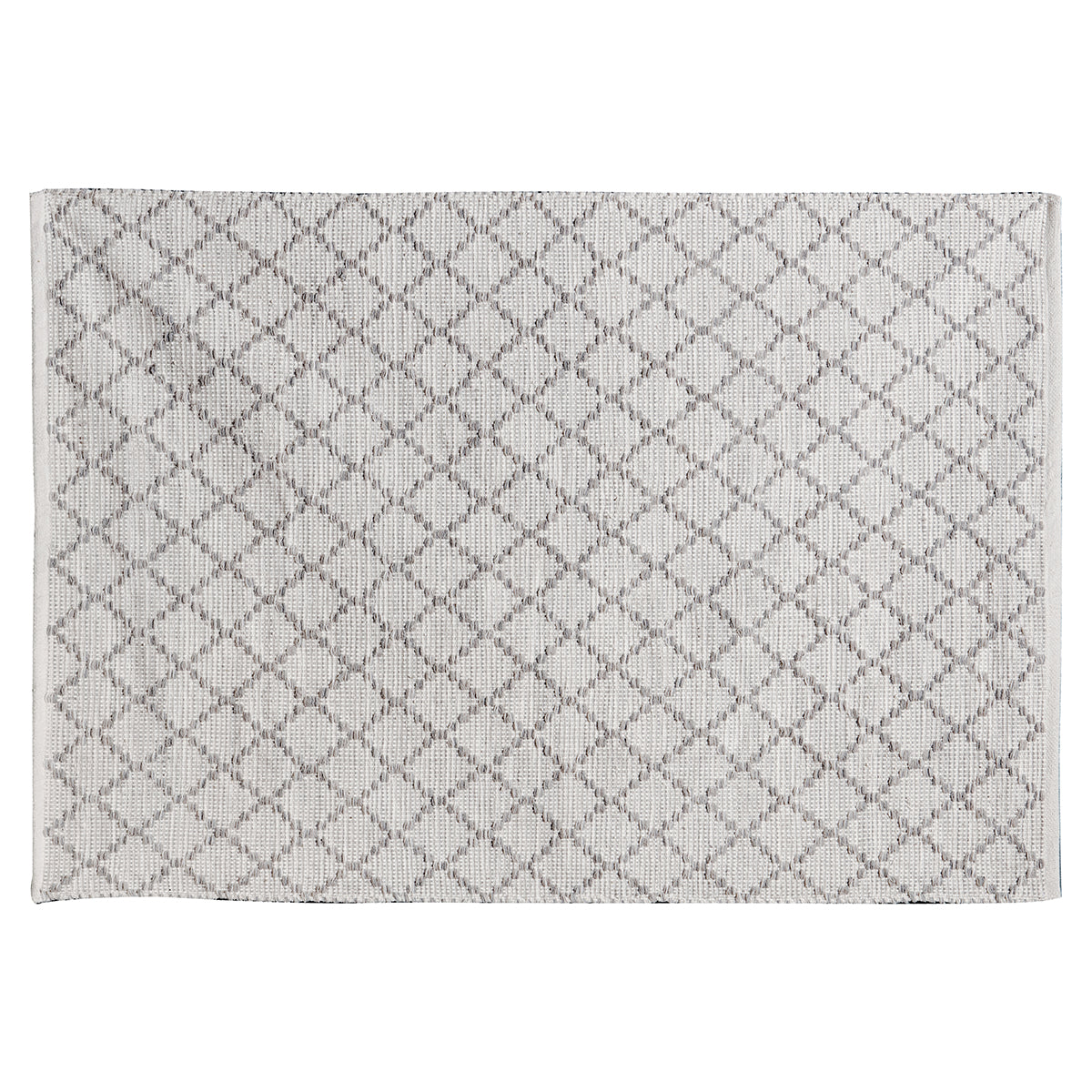 Load image into Gallery viewer, A white and gray Sullana Rug Grey 1600x2300mm with a geometric pattern perfect for interior decor.
