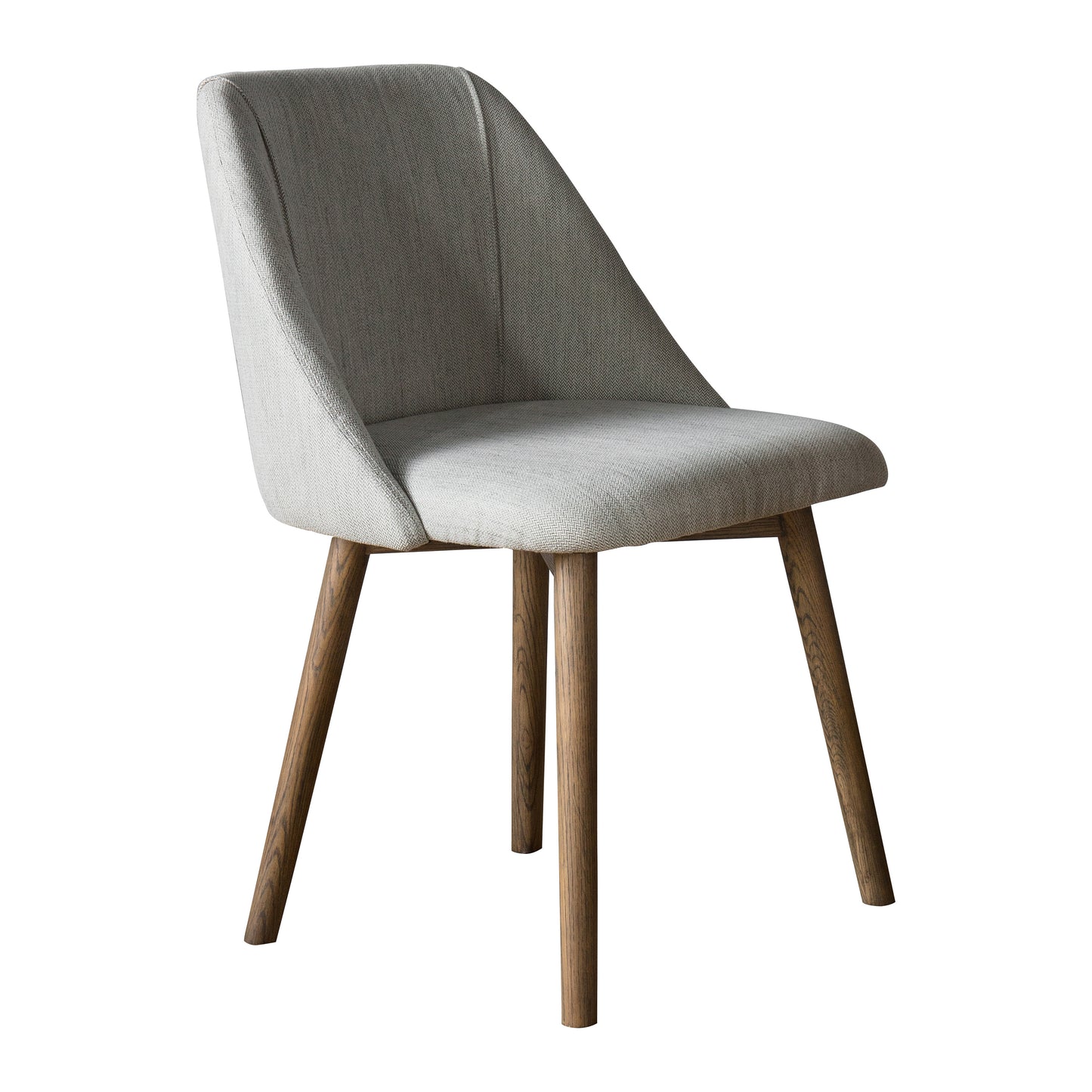 A neutral Hempston dining chair with wooden legs for interior decor.