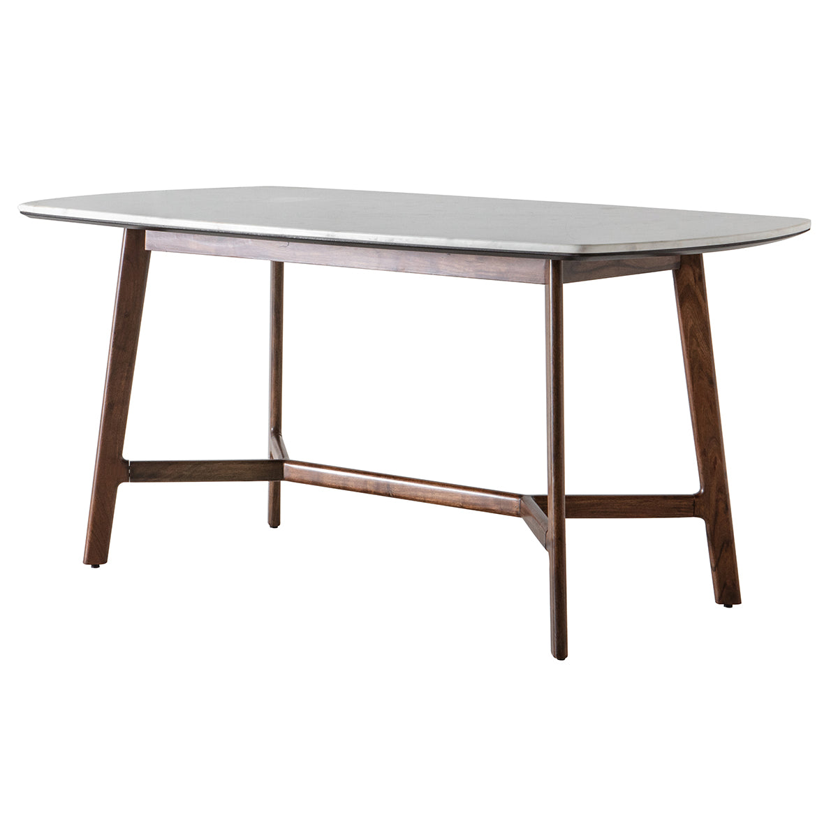 An Avonwick Dining Table with a marble top, perfect for home furniture and interior decor.