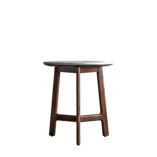 A Avonwick Side Table with a black top, perfect for interior decor or home furniture.