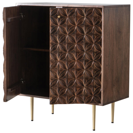 A geometric-designed Ugborough 2 door Cabinet from Kikiathome.co.uk, perfect for interior decor or home furniture.