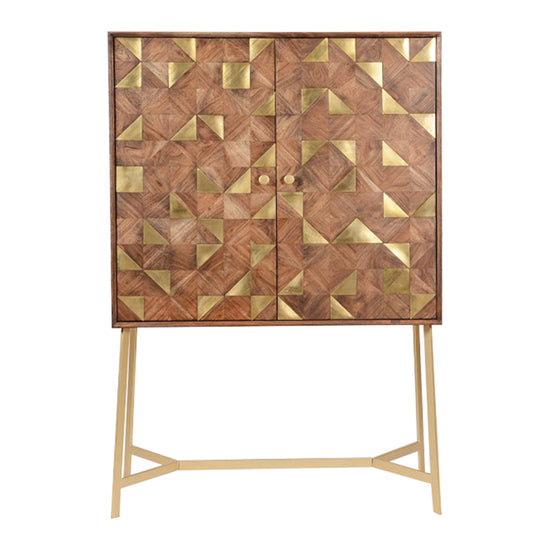 A geometric-designed Tate Bar Cabinet 840x430x1510mm by Kikiathome.co.uk for home furniture.
