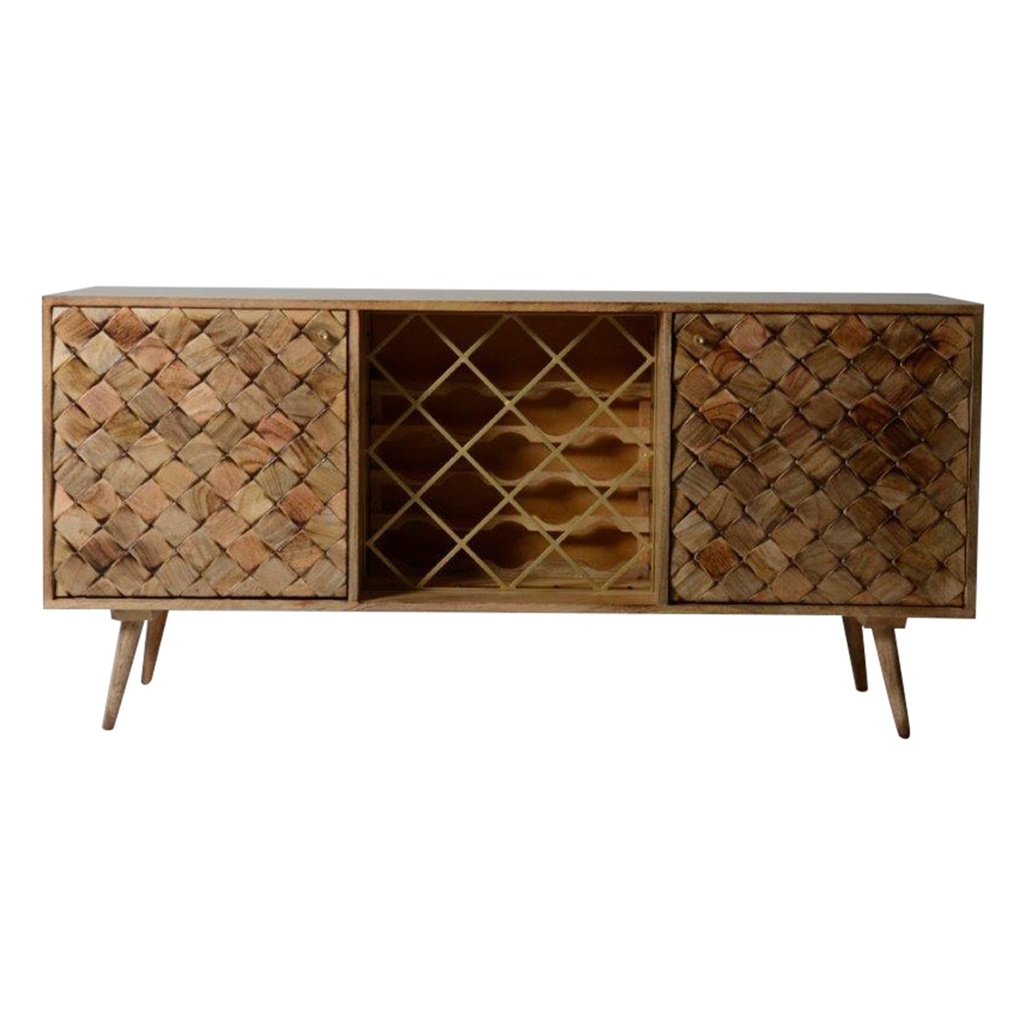 A Tuscany Wine Sideboard by Kikiathome.co.uk with a wine rack, perfect for interior decor.