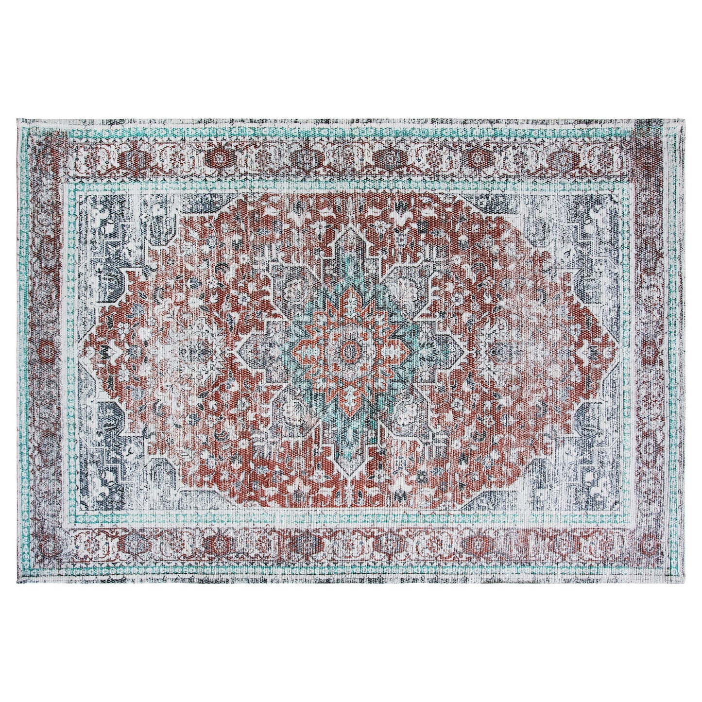 An Allaleigh Rug with an ornate design on a white background, perfect for interior decor.