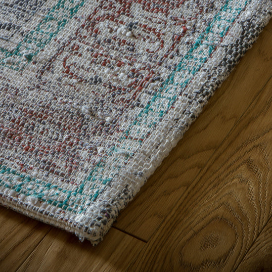 An Allaleigh Rug 1600x2300mm on top of a wooden floor for interior decor.
