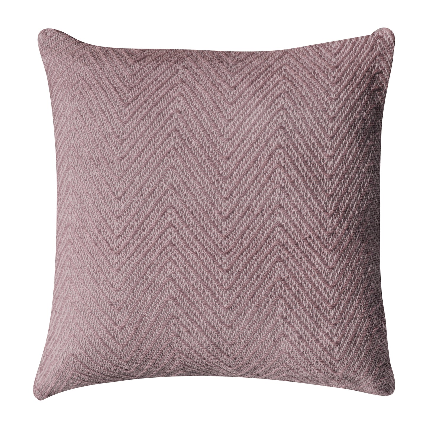 A PET Chevron Cushion Blush 450x450mm for home furniture and interior decor from Kikiathome.co.uk with a pink chevron pattern.