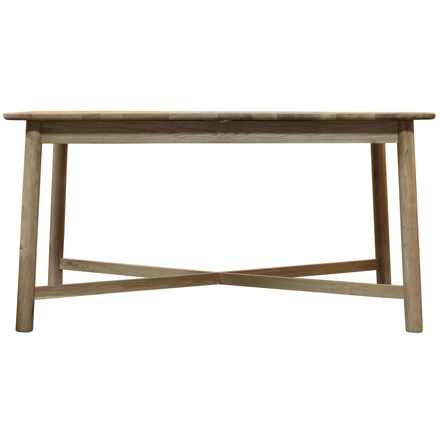 A Wembury Extendable Dining Table with a cross leg, perfect for interior decor and home furniture.