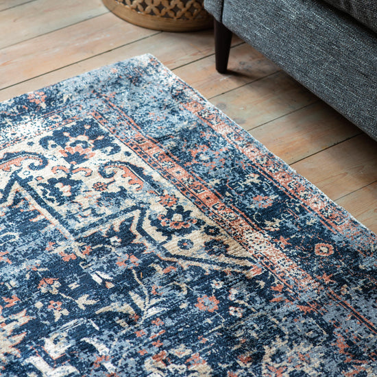 Load image into Gallery viewer, A Kern Rug Dark Teal 2000x2900mm by Kikiathome.co.uk adds elegance to interior decor.
