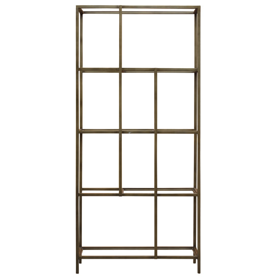 A Bronze Engleborne Display Unit with four shelves, ideal for interior decor or home furniture.