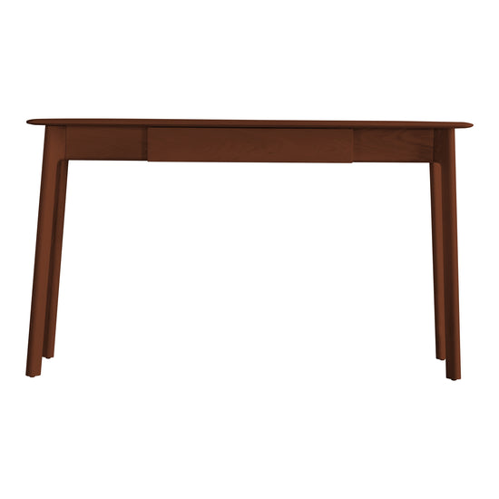 A Walnut 1300x500x770mm desk with a wooden top, perfect for interior decor and home furniture.