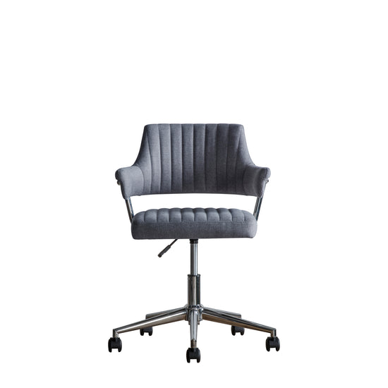 A McIntyre swivel chair charcoal with castors, perfect for interior decor and home furniture, available on Kikiathome.co.uk.