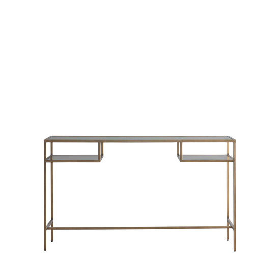 A Kikiathome.co.uk console table with a glass top: Interior decor.