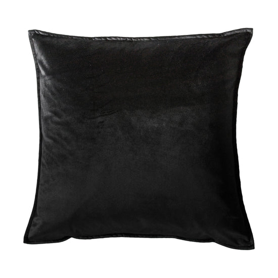 A Meto Velvet Oxford Cushion Black 580x580mm by Kikiathome.co.uk, an interior decor piece for home furniture.